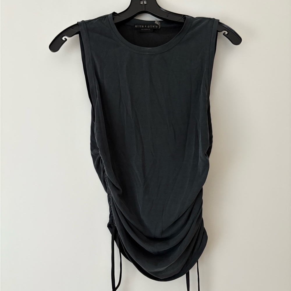 Alice + Olivia Black Sleeveless Top